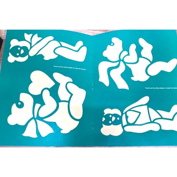 Ted Menten Teddy Bear Punch-Out Stencils Vintage Craft Book 1976 - Picture 5 of 5